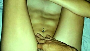 couple roughly pounds petite teen's wet pussy to intense orgasm on homemade vid
