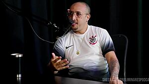 Thiago Barão's Podcast Compilation with Bia Hot's Sheer Red Tease 🔥👀