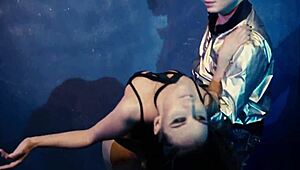 alex angel and caroline kiss passionately in steamy bisexual threesome