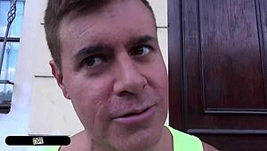 Russian Receptionist Gushes Orgasms Deepthroating Inked Stud Elevator Ride