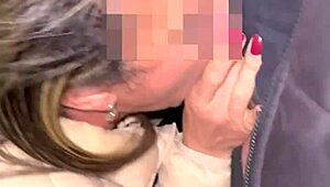 hey wife flashes during game fucks stranger right in front of cuckold hubby then at cruz hill viewpoint makes him lick too