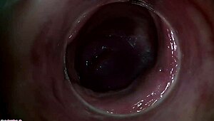 Camera plunges deep inside paula shy's tight wet pussy close-up