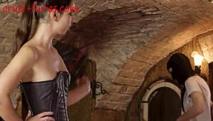 that pretty latex mistress goes kinky brutal on the boy whipping and caning him screaming in pain