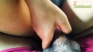 Hurry! Indonesian Teen Jerks Cock Fast for School Cumshot Rush!
