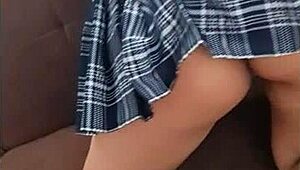 sensual latina teen in miniskirt tempts english teacher for perfect body lesson