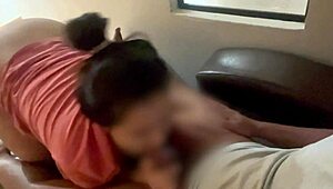 hear her moan loud while getting creampied deep