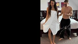 Oh man Vanessa Alessia and Max Felicitas give me the hottest amateur footjob and blowjob ever