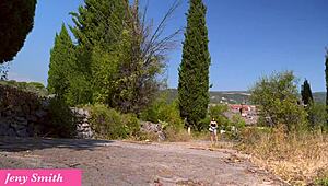 Jeny Smith Timer Padlock Tease In Bucolic Upskirt Play