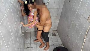 Excited Stepdad Teaches Sexy Latina Teen Doll Anal Orgasm in Bathroom Fuck