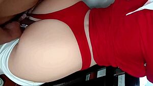 heart races from big ass stepdaughter's accidental anal creampie thrill