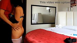 mature latina housewife licks stepson's cock voyeur style