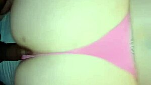 Resaboo's pussy soaks pink lingerie wet!