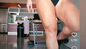 damn check out kortney olson's strong muscular ass shaking in this cum-worthy compilation
