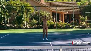 yo playin tennis naked with stepmom sounds fun till i fuck her missionary