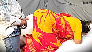 indian bhabhi takes delivery boy doggy in saree while hubby away?