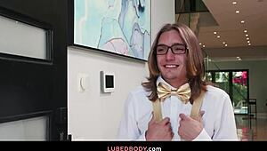 naughty blonde river lynn and axel haze slide into slippery nuru pizza massage fun