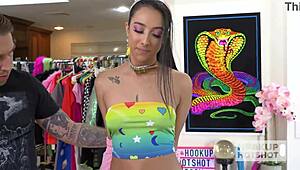 stunning kiarra kai gags chokes on bryan gozzling's cock deepthroat rough anal face fuck big natural tits