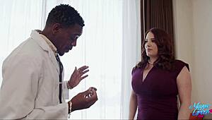 Blonde milf wife Maggie Green rides BBC doctor Jonathan Jordan