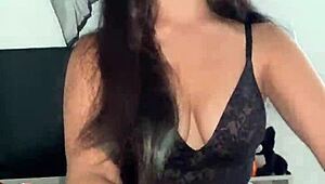 halloween witch debora prado jerks my big cock pov with her huge natural tits bouncing