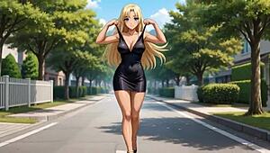 Street Teasing Blonde in Miniskirt Turns Sauna Slut for Blowjob Facial AI Hentai 3D