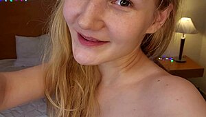 cute blonde girlfriend films homemade pov masturbation cumming hard shaved closeup