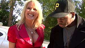 Naughty Platinum Blonde Step Mom Craves Interracial Monster Cock - Bridgett Lee