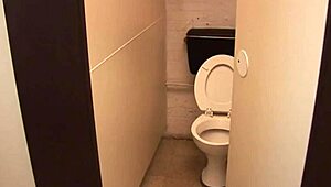 sexy milf magda takes anal pounding in toilet with cumshot facial on her slutty face