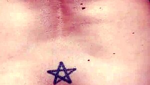 mature blonde cougar spreads huge shaved pussy lips in secret outdoor garden flashing