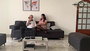 friend pounds my latina college roommate's wet pussy doggystyle in dorm