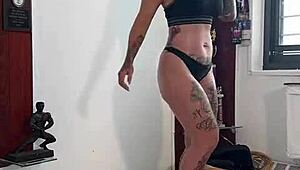 fit bbc coach oils my body while i flex for you?