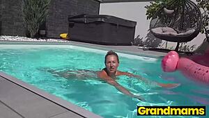 Grandma's massive tits fucked roughly