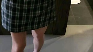 Shemale Ladyboy Flirts Seductively in Front of Mirror!