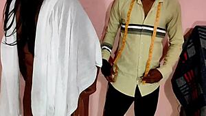 desi bhabhi's pussy groped by tailor turns into hard fucking at ranch