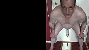 bisexual mark wright gulps down piss after piss up to ten loads in mirror