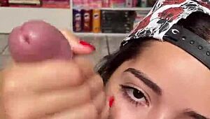 wanna see her jerk and suck wellington prado's monster cock till cumshot?