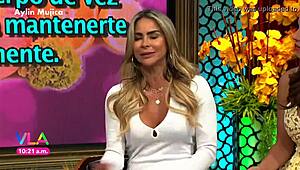 aylin mujica's hard nipples poke through her tight miniskirt showing off that huge ass