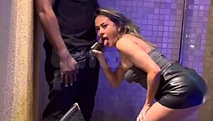 seduced bbc guy at hotel bar sucked him rooftop then fucked hard in room cuckold watching