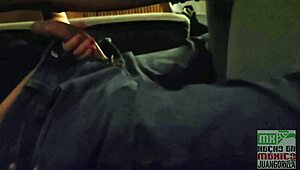 Petite Mexican wife cheats blowing and riding huge cock behind boyfriend's back
