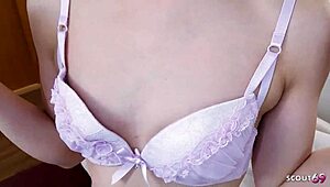 Skinny Japanese Teen Squirms in Nipple Clamp Orgasm at JAV Casting!