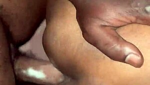 tasha creams hard on big daddy's fat ebony dick once more
