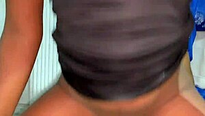 Colombian trans latina teen bends over in stockings for interracial doggystyle pussy pounding and missionary
