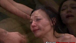 Ready for your facial, master? Gagged slut chokes deep