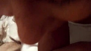 Moroccan babe drops to knees for deep wet oral cock sucking action