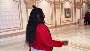 Darkchocolatebarbie Shakes Huge Ebony Ass Walking!