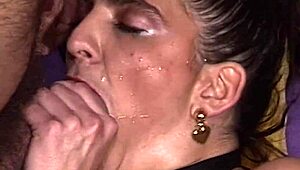 Stockings-Clad Brunette Milf's Shaved Pussy Fingered Before Hard Ass Fuck