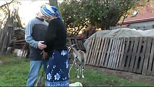 step grandma whore rides old man cock doggystyle outdoor bent over glasses cumshot volume 21 scene 2