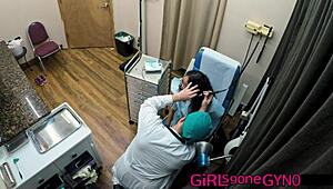 Genesis Latex Nurse Gyno Exam Fingers Shaved Pussy And Gapes Ass