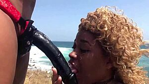 pornstar porsha carrera rips clothes strapon fucks nina rivera on beach