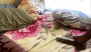 Curvy ebony milf shakes her huge fat ass teasingly