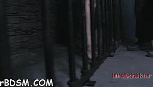 bound slut takes rough missionary pounding in bizarre bdsm domination scene